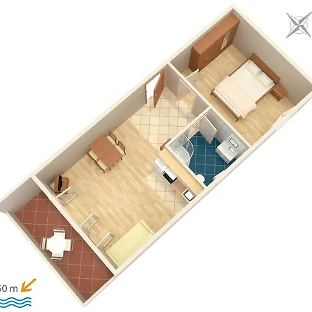 With A Parking Space Mali Rat Appartamento Sumpetar